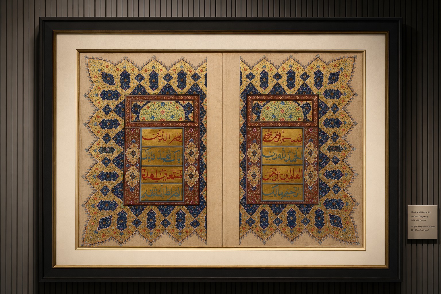 Rare Islamic Handwritten Quran Folio Manuscript in Khat-e-Bihari Script