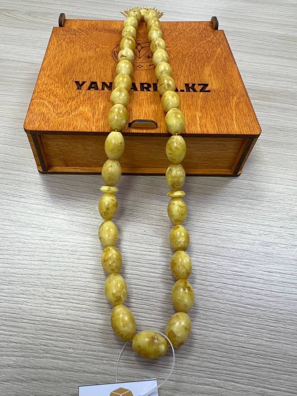 Natural Baltic amber 31.8g Islamic 33 prayer beads rosary tasbih