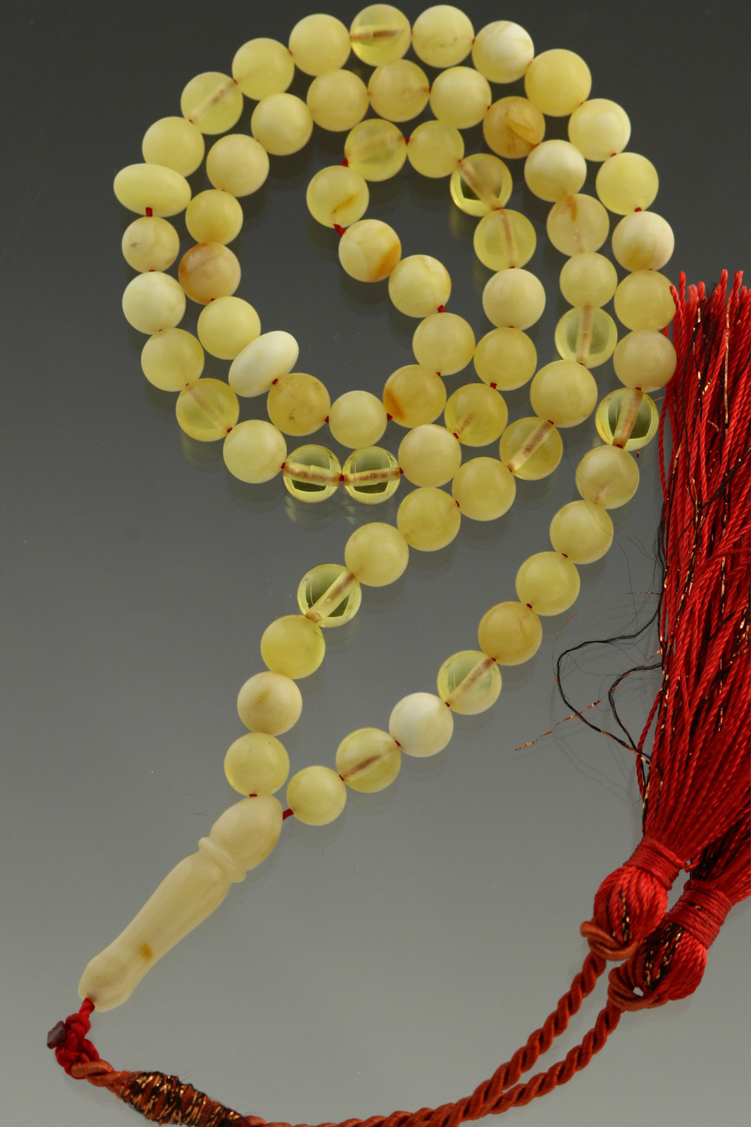 Islamic 66 Round Prayer Beads 6mm Genuine BALTIC AMBER TASBIH 12.8g 180712-4