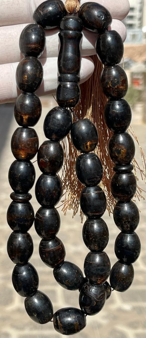Elegant Antique Natural Coral Rosary سبحة يسر حجازي انتيك الانتيك فاير نوادر
