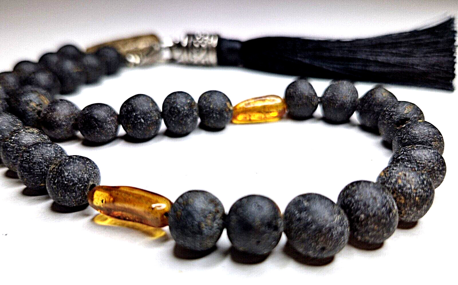 Baltic Amber Mini Islamic Prayer 33 Bead Misbaha Tasbih Rosary pressed 20 grams
