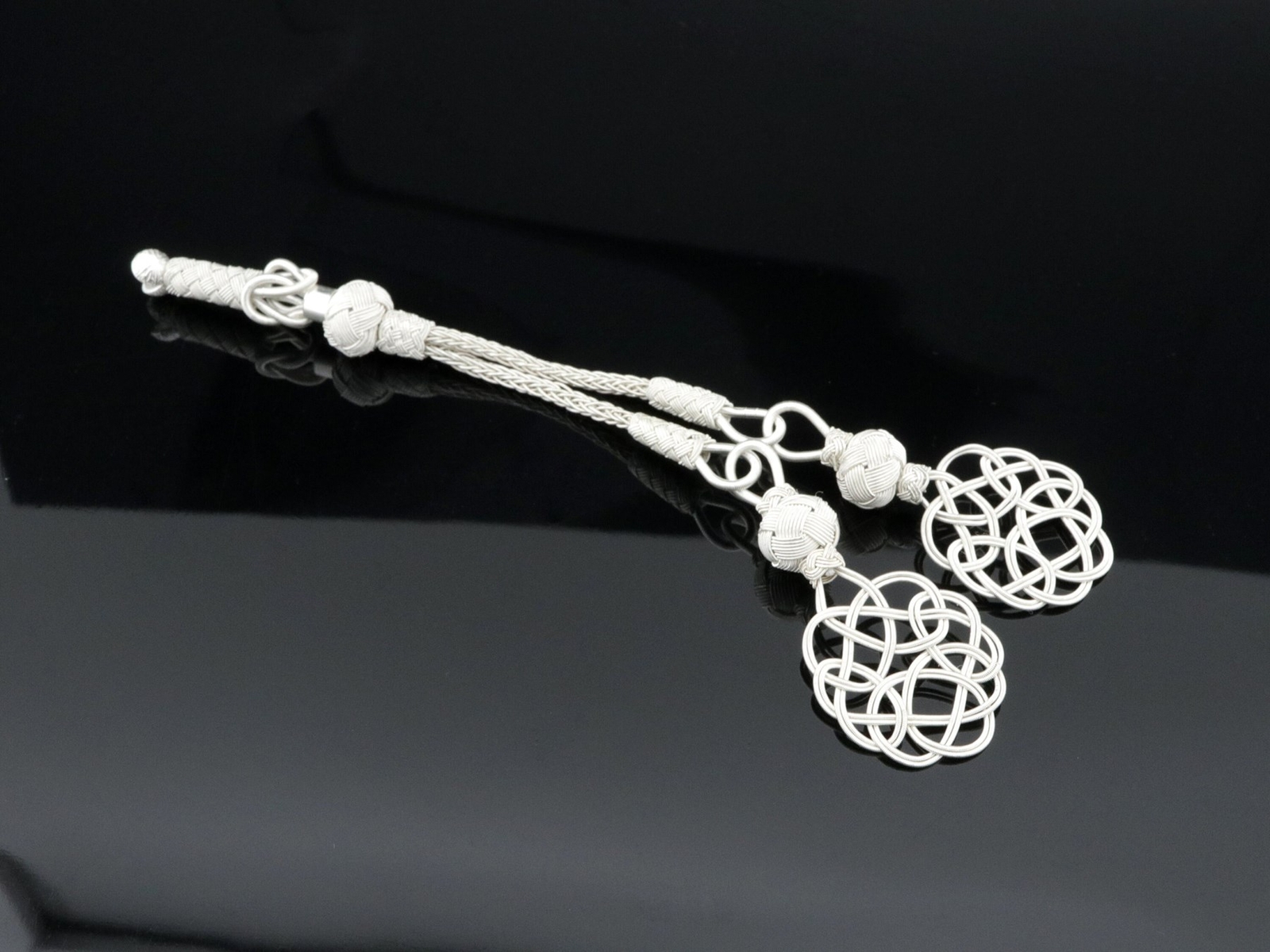 Handmade Trabzon kazaz hand-knitted Metal tassel 1000 silver Prayer Bead 730178