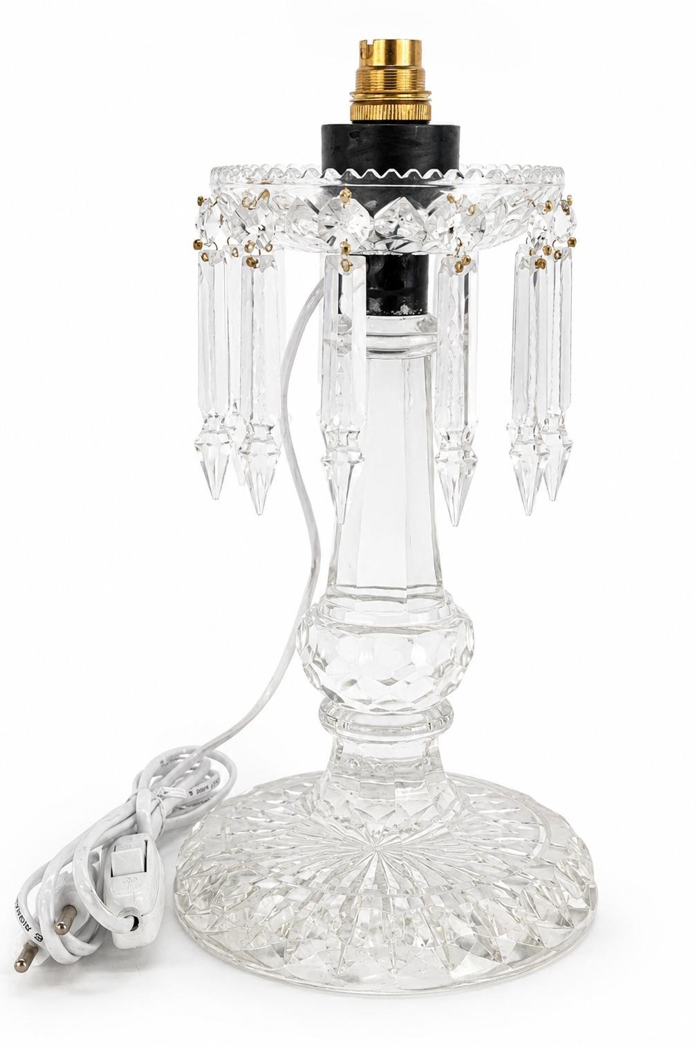 Rare Islamic Persian Qajar Muzaffar al-Din Shah Coat of Arms Glass Lamp