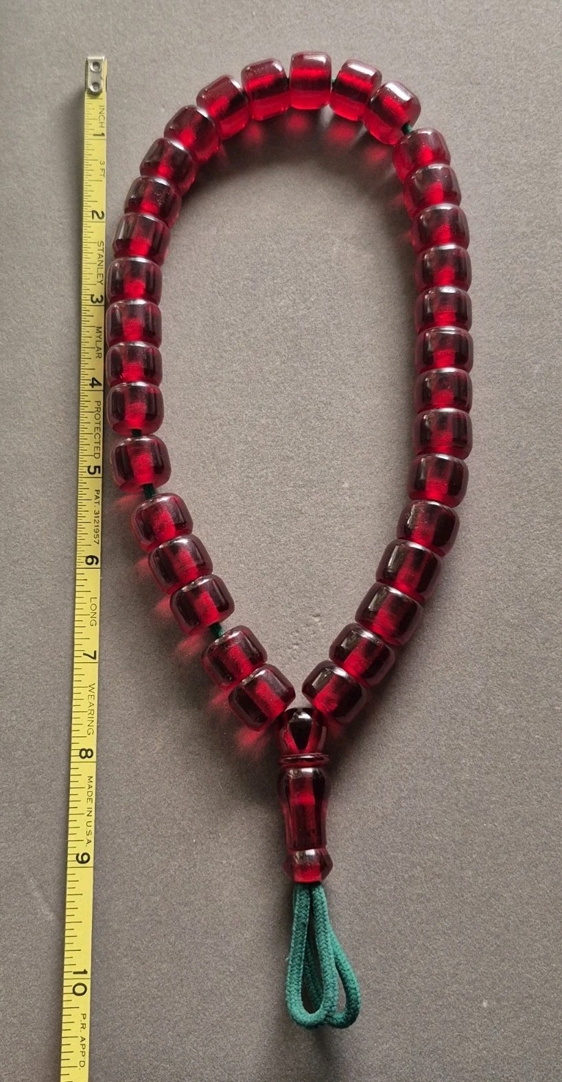 Vintage Cherry Amber Bakelite prayer beads 90 grams READ please