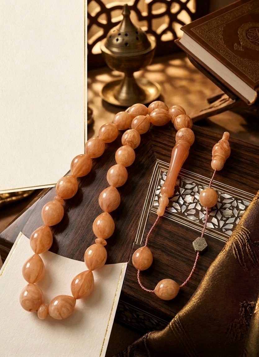 Turkish Faturan Tasbih 35 Beads Teardrop Cut 75g Prayer Bead ​مسابح فاتورن🥇