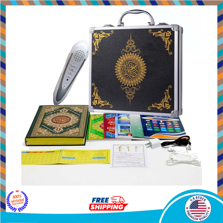 Quran Pen Reader 32GB Digital Talking Pen Arabic English Reciters Gift