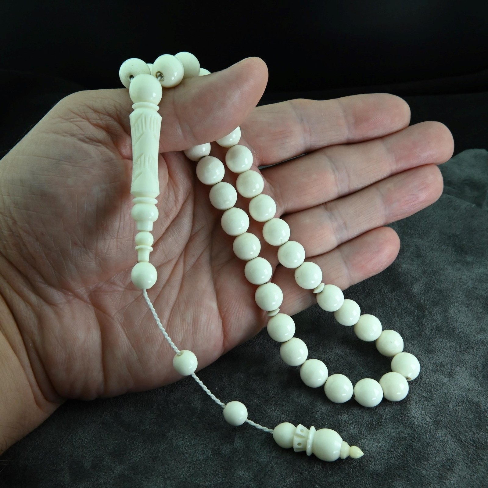 Carved imam camel b. 33 beads Tasbih Islamic Prayer Beads Misbaha worry 302156