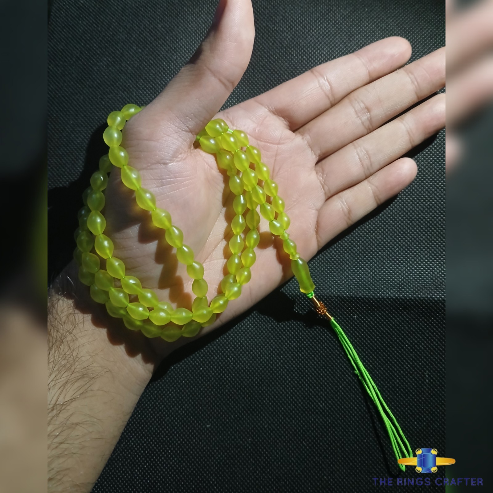 Premium Shah Maqsood Jade Stone Misbaha Rosary 99 Prayer Beads Tasbih Gift 8mm