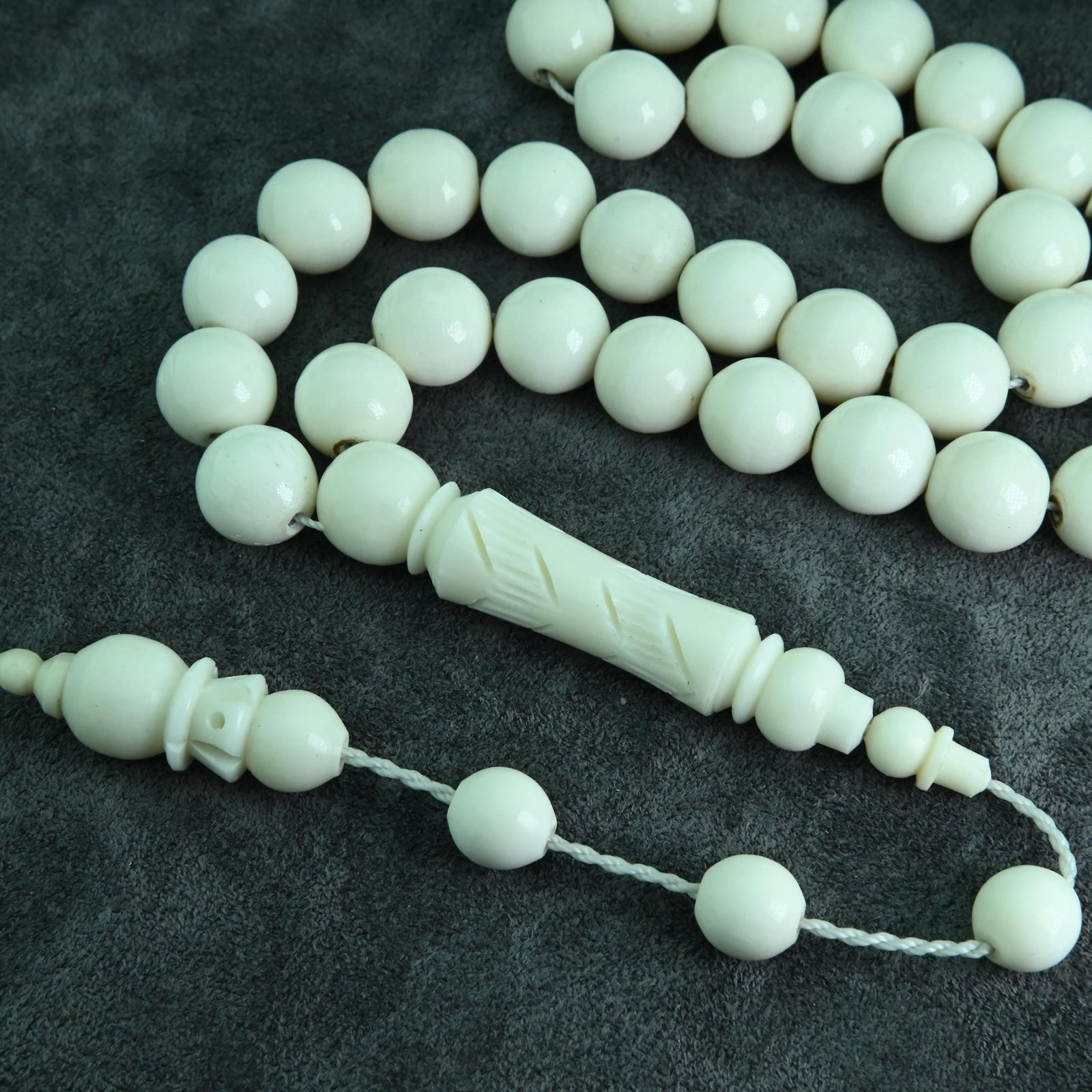 Carved imam camel b. 33 beads Tasbih Islamic Prayer Beads Misbaha worry 302156