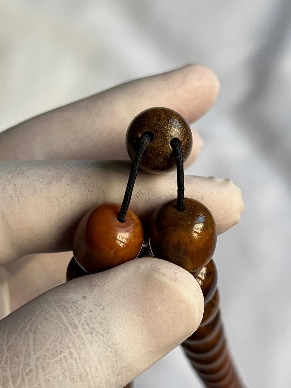 Genuine Old Germany Cherry Amber Rosary 33 سبحة مسكي الماني عكروكي منجمة نوادر