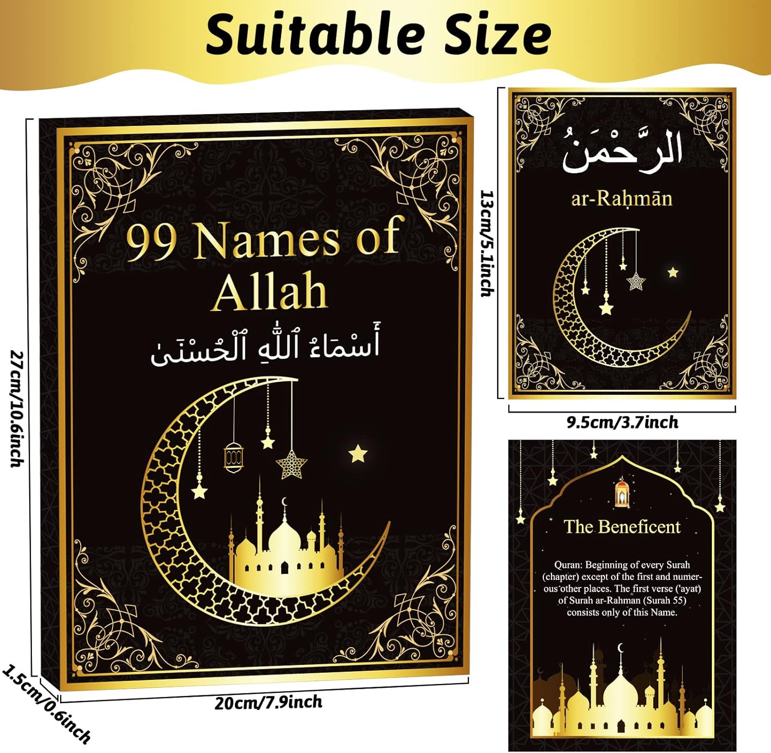 99 Names of Allah Flashcards Quran Verses Asma UI Husna Cards Eid Al Adha Learni