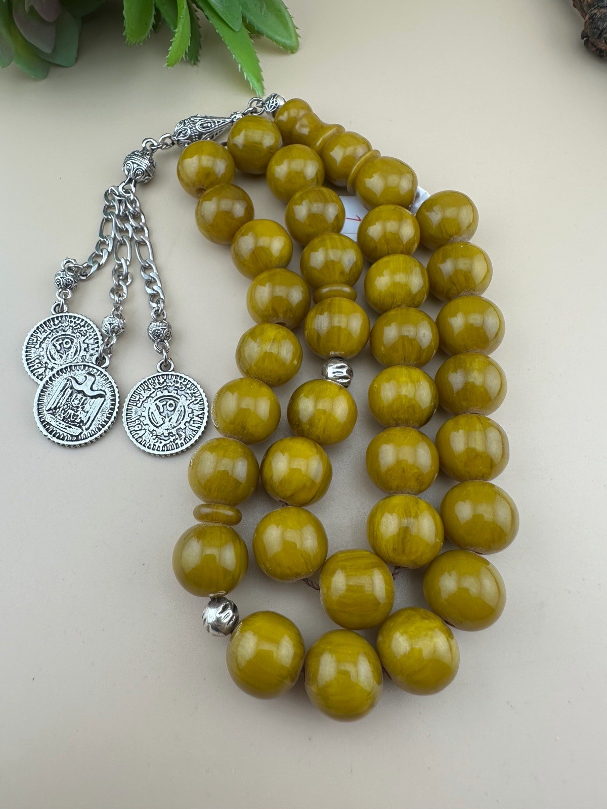 High Quality Misky 33Beads Prayer Rosaryمسبحة مسباح مسكي جودة عالية خراطة يدوية