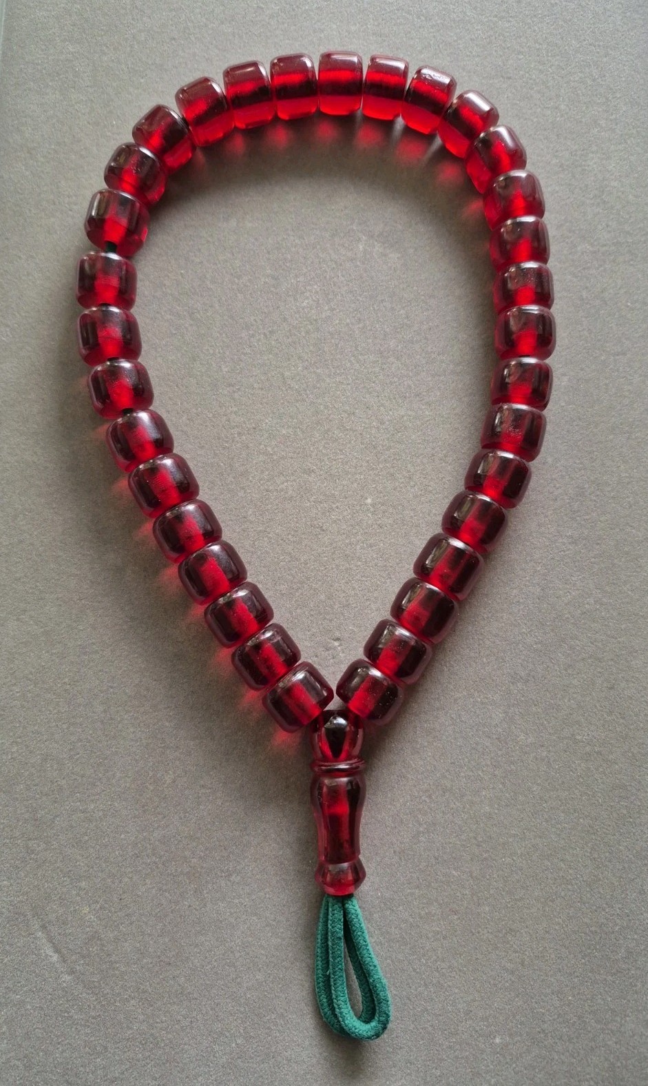 Vintage Cherry Amber Bakelite prayer beads 90 grams READ please
