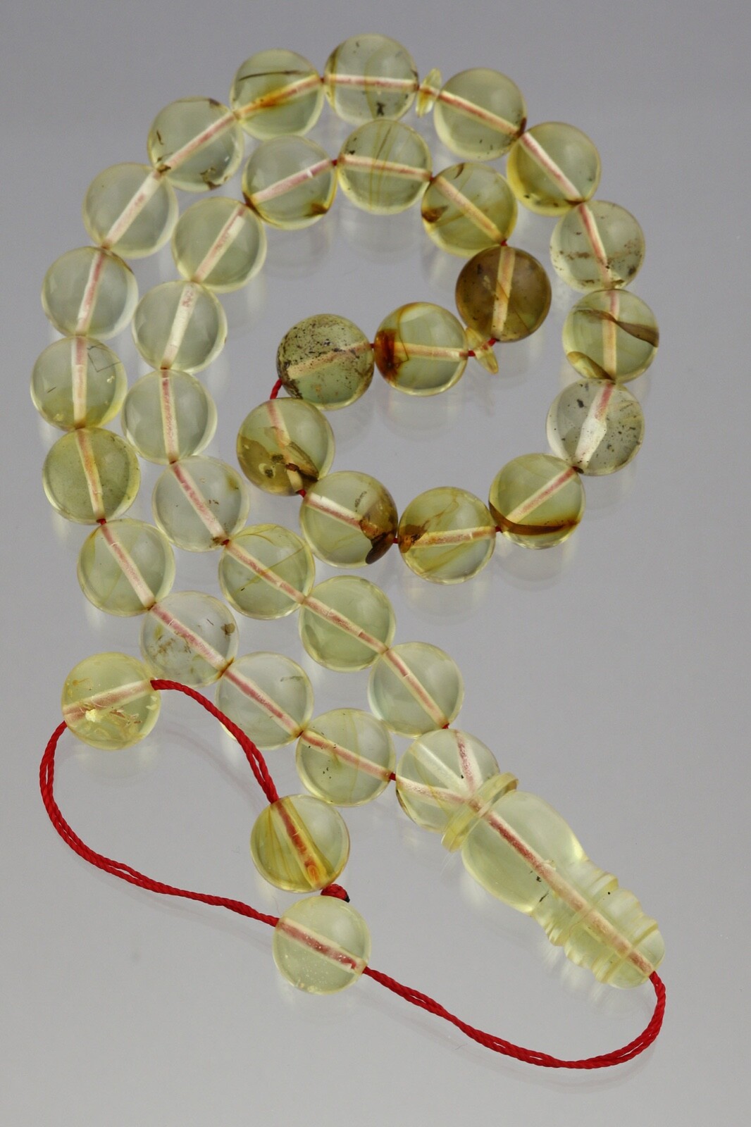 Islamic 33 Round Shape Prayer Beads Genuine BALTIC AMBER TASBIH 35.2g 210520-1