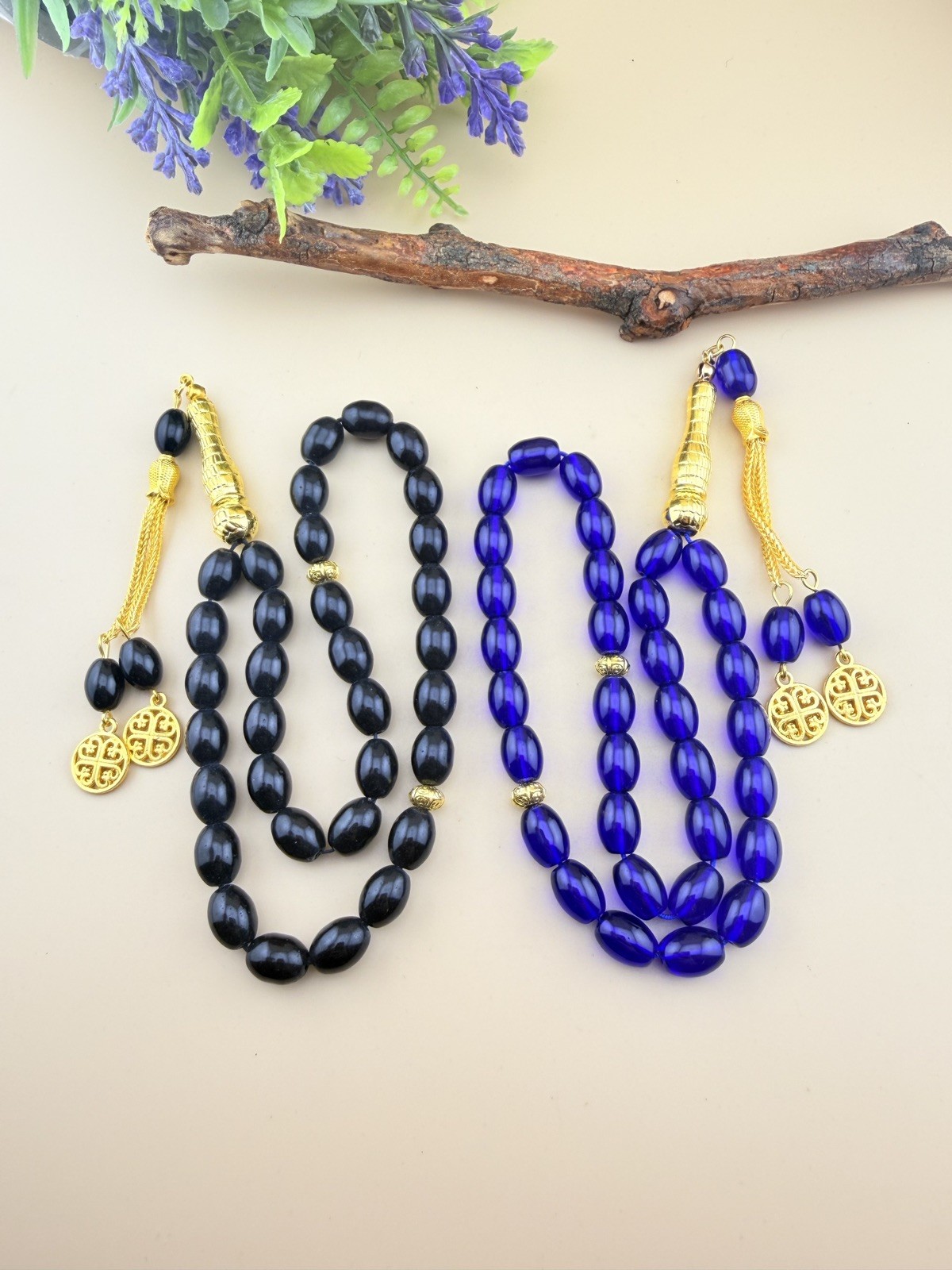 Islamic Prayer Rosary 33-bead Tasbih Set Of 2 N721 مسباح مسبحة