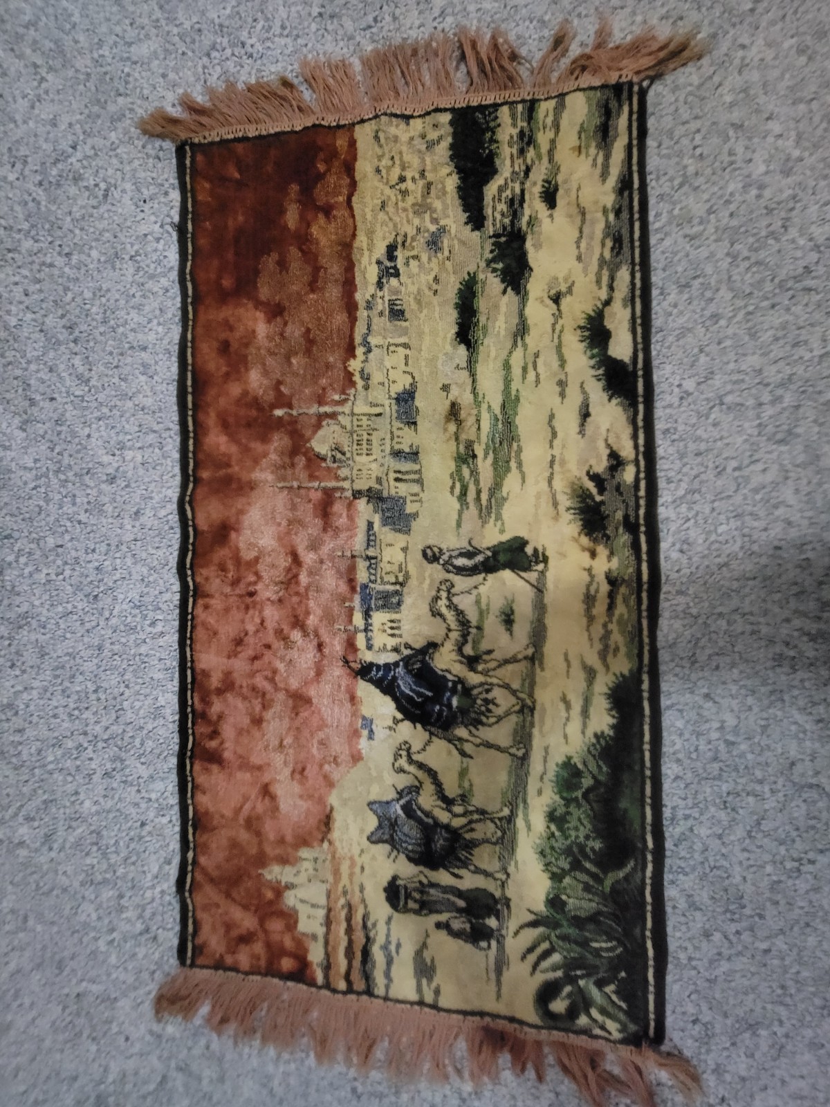 Vintage Middle Eastern Wall Tapestry /Prayer Rug.