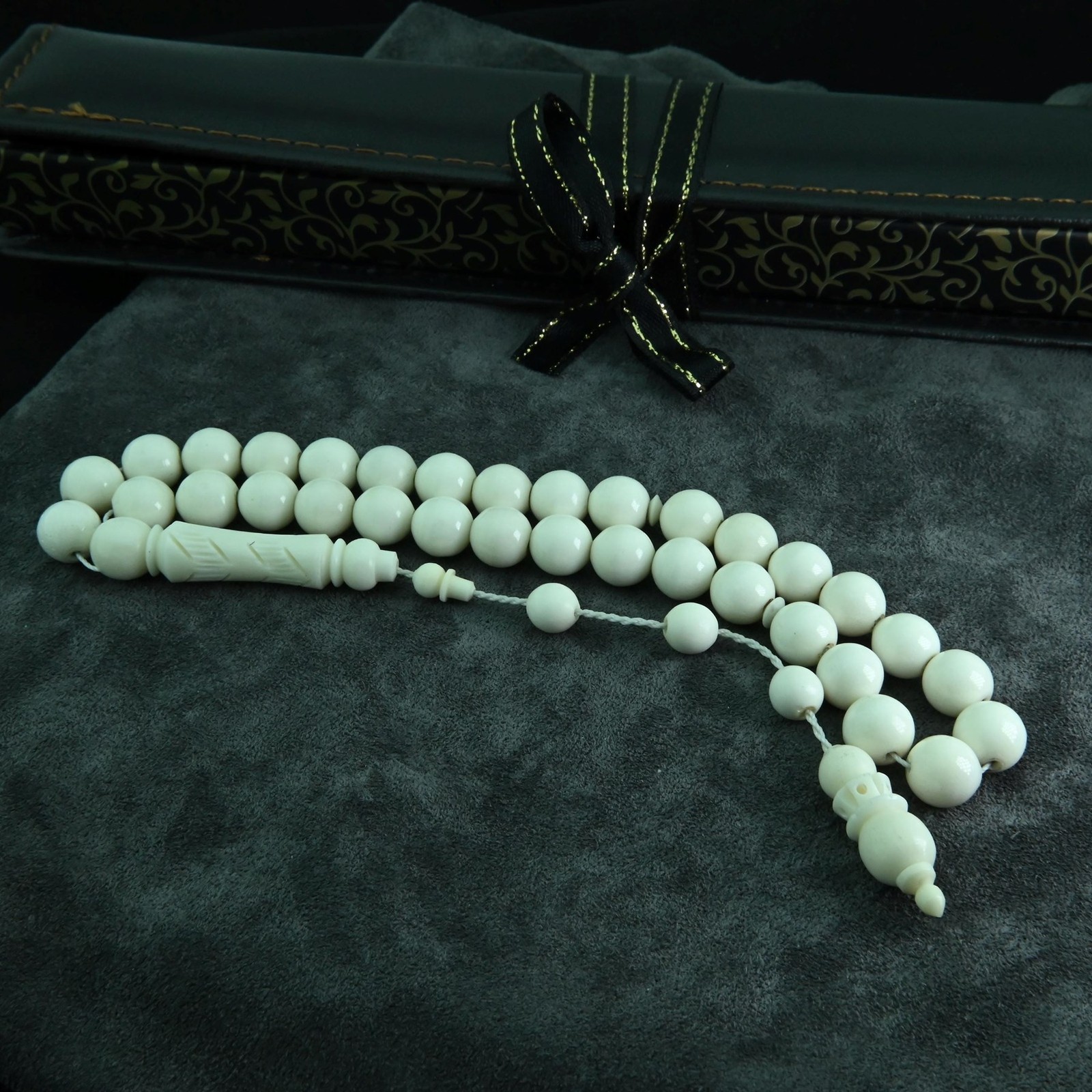 Carved imam camel b. 33 beads Tasbih Islamic Prayer Beads Misbaha worry 302156