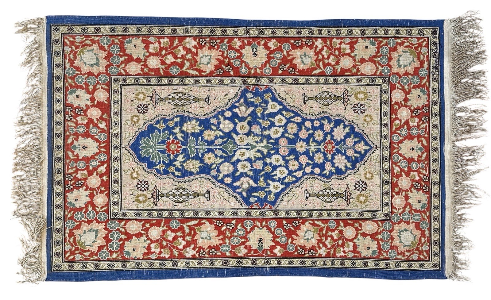 Very Fine Persian Silk Prayer Rug 32 x 20