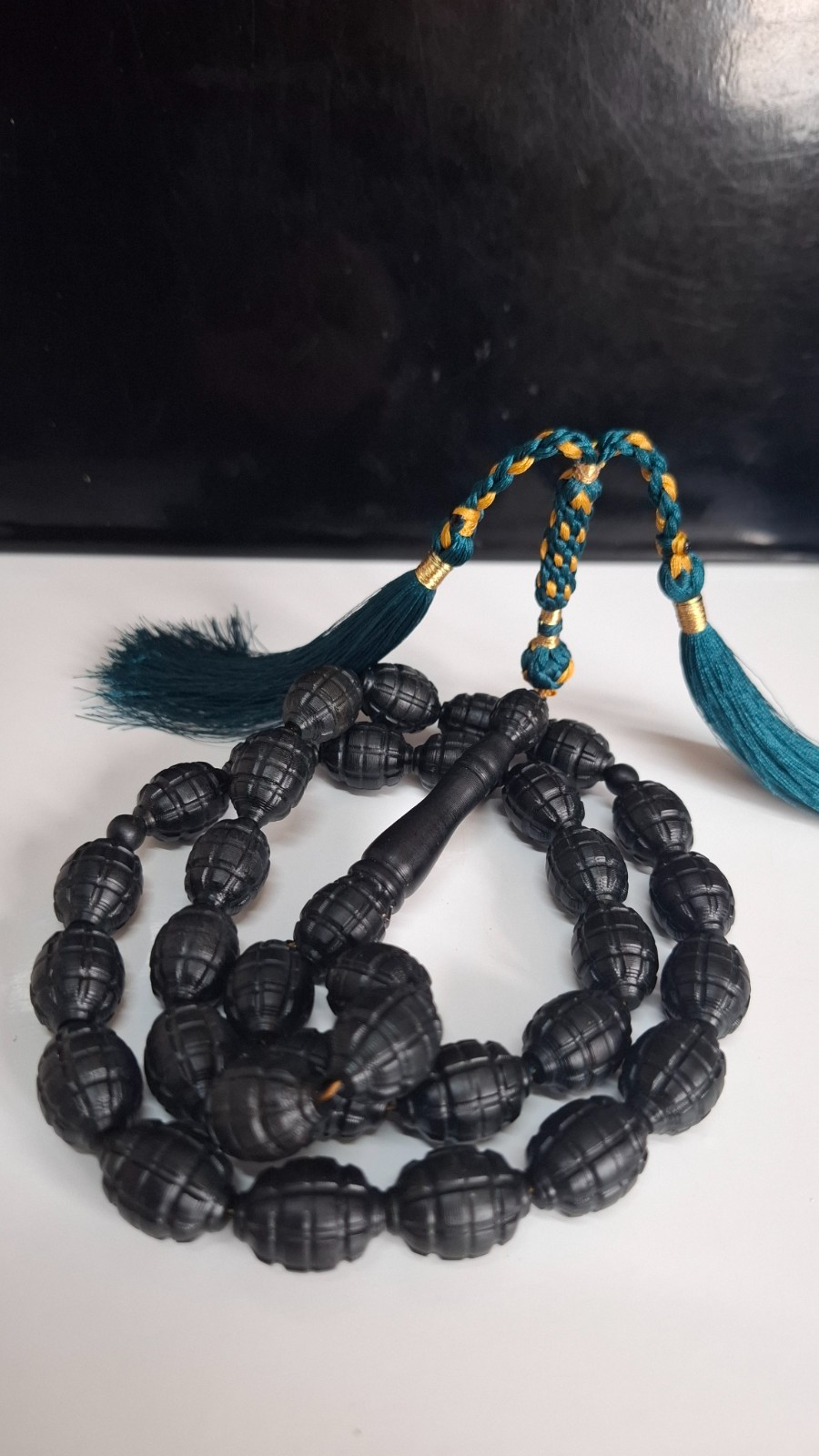 📿Amber Prayer Beads Amber Rosary 33 carvings amber beads 72g📿
