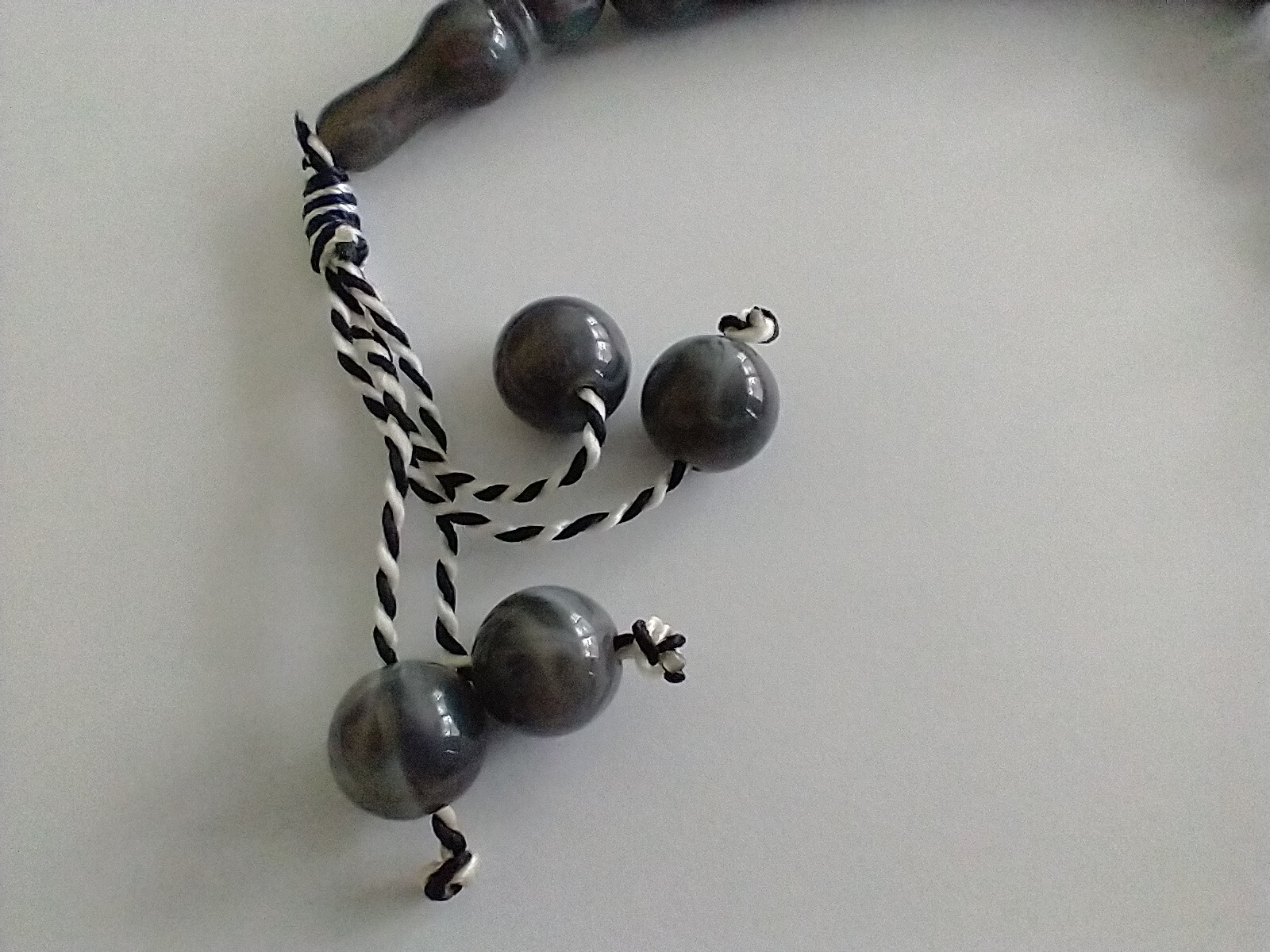 Muslim Prayer Beads 33 gray white Beads Misbaha Tasbeeh Sibha