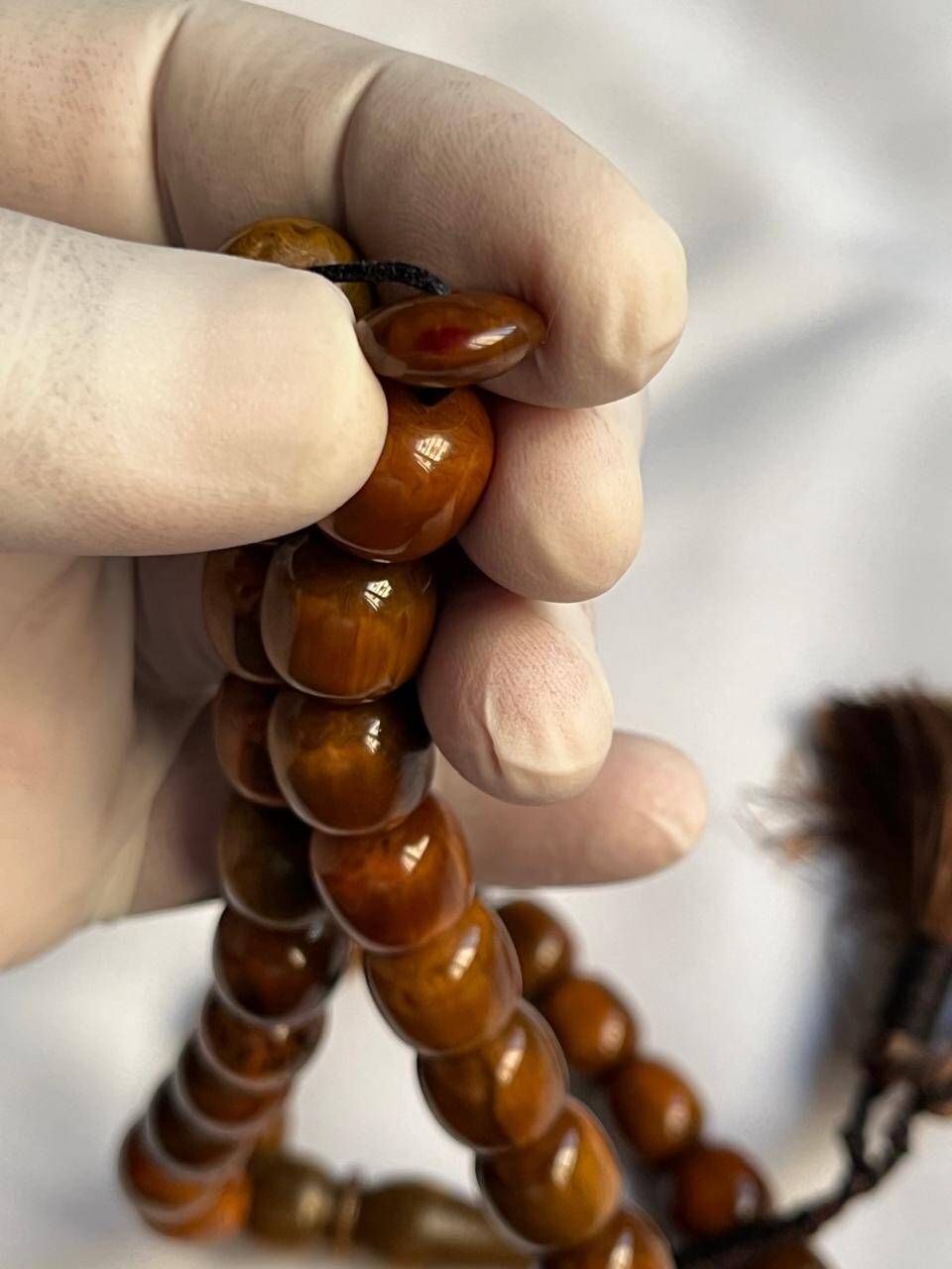 Genuine Old Germany Cherry Amber Rosary 33 سبحة مسكي الماني عكروكي منجمة نوادر