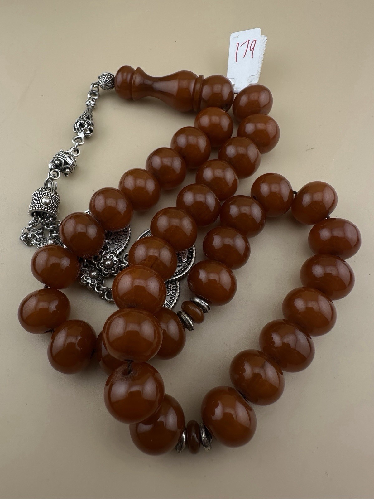 High Quality Misky 33Beads Prayer Rosaryمسبحة مسباح مسكي جودة عالية خراطة يدوية