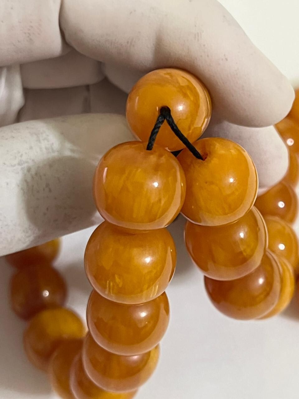 Antique Germany Cherry Amber Rosary 33 سبحة مسكي الماني انتيك خراطة افغاني مصدفة