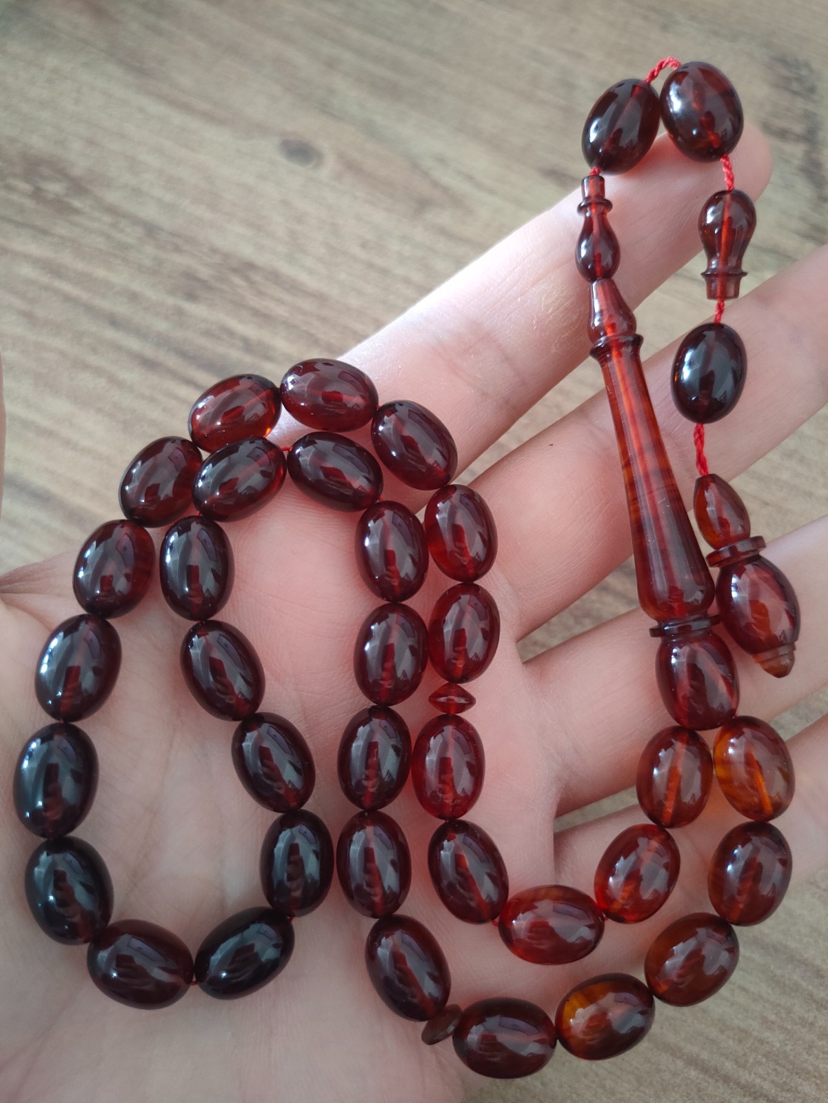 gradient color Collectible Masterwork Amber tasbih 33 Prayer Beads