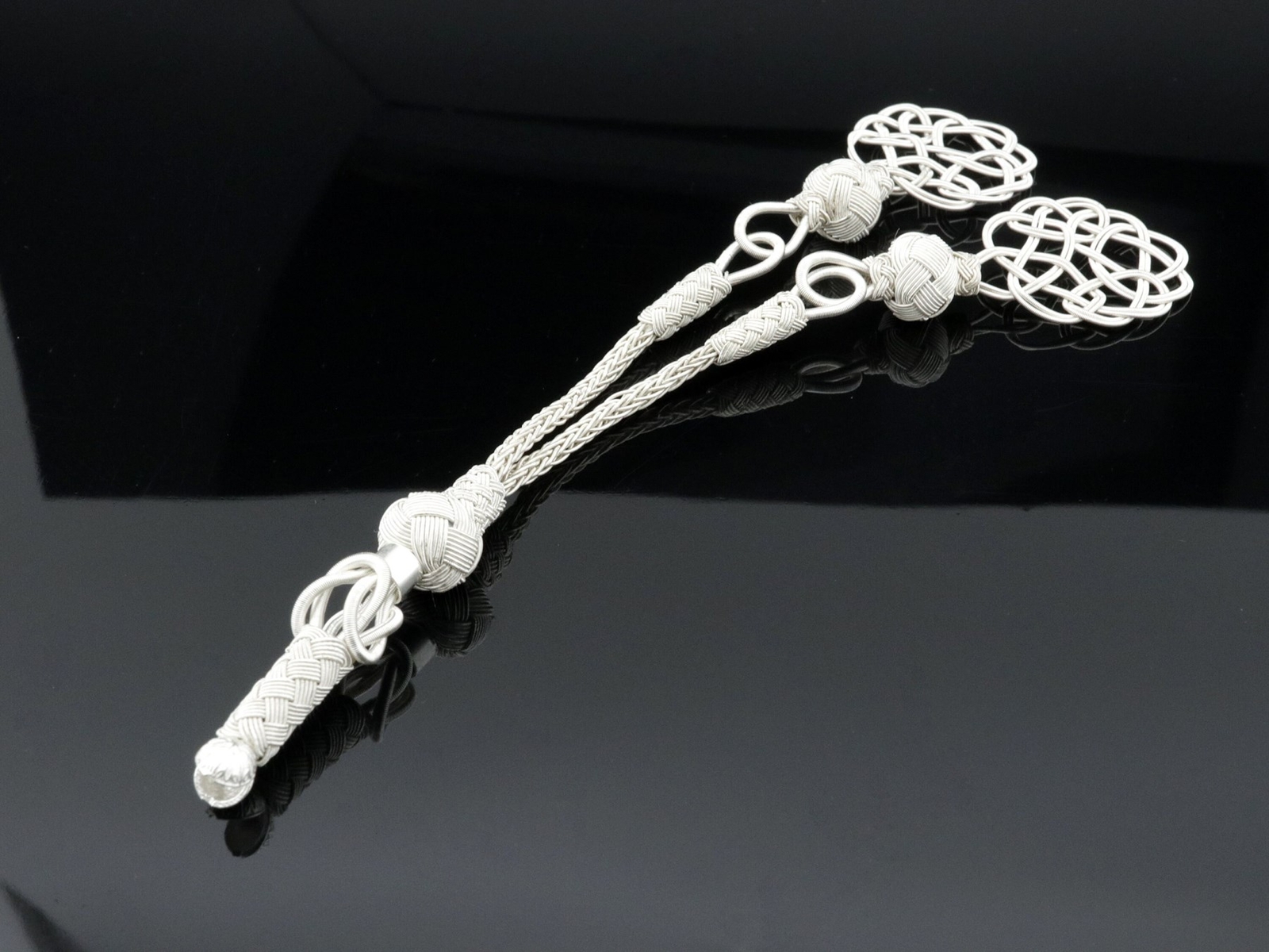 Handmade Trabzon kazaz hand-knitted Metal tassel 1000 silver Prayer Bead 730178