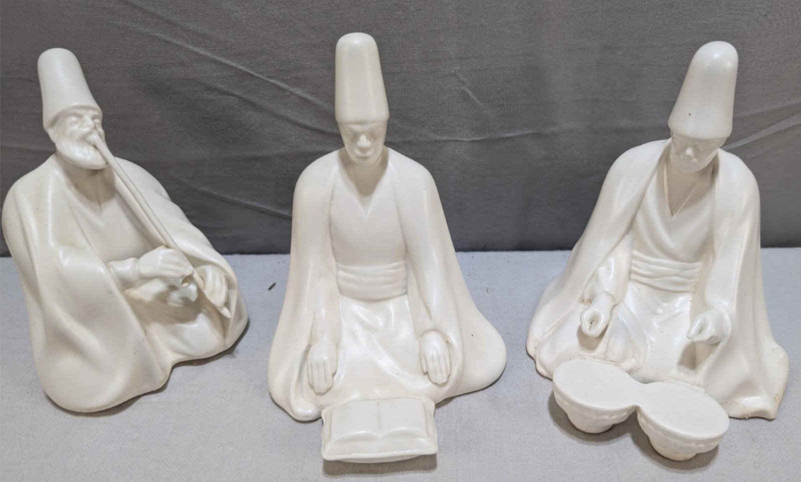 3 Yildiz Pasabahke Dervish Sufi Fig Turkish Ceramic Scholar Man Pillow Book Flut