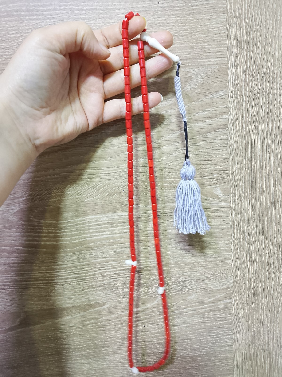 RED Coral 100 beads Yusr Rosary thai original Prayer سبحة يسر بحر