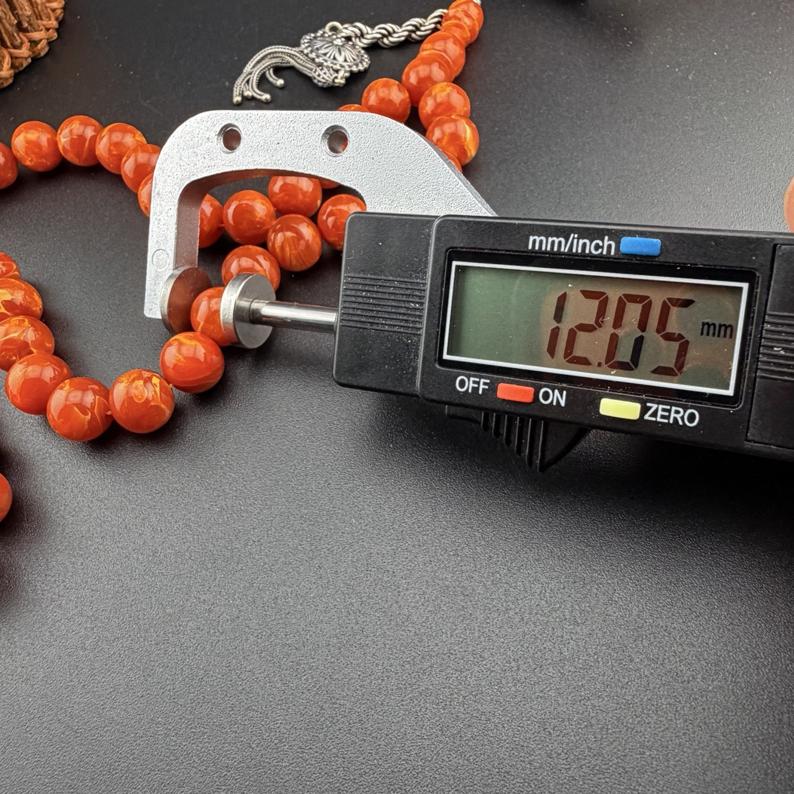 Misky 45-Bead Islamic Tasbih Sterling Silver Tassel مسباح مسبحة مسكي شرابة فضة