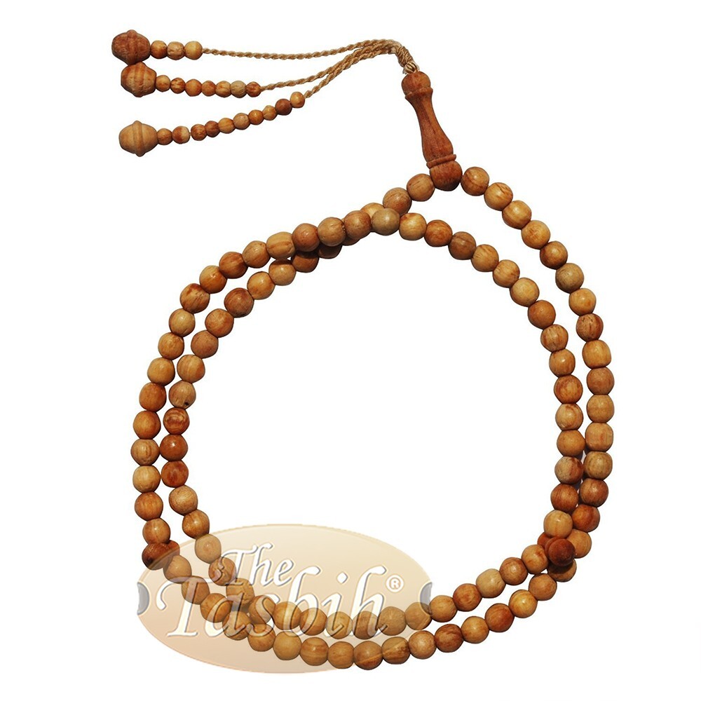 Natural Scent Muslim Dhikr 99ct Pine Pitch Wood Prayer Beads – 8mm Islamic