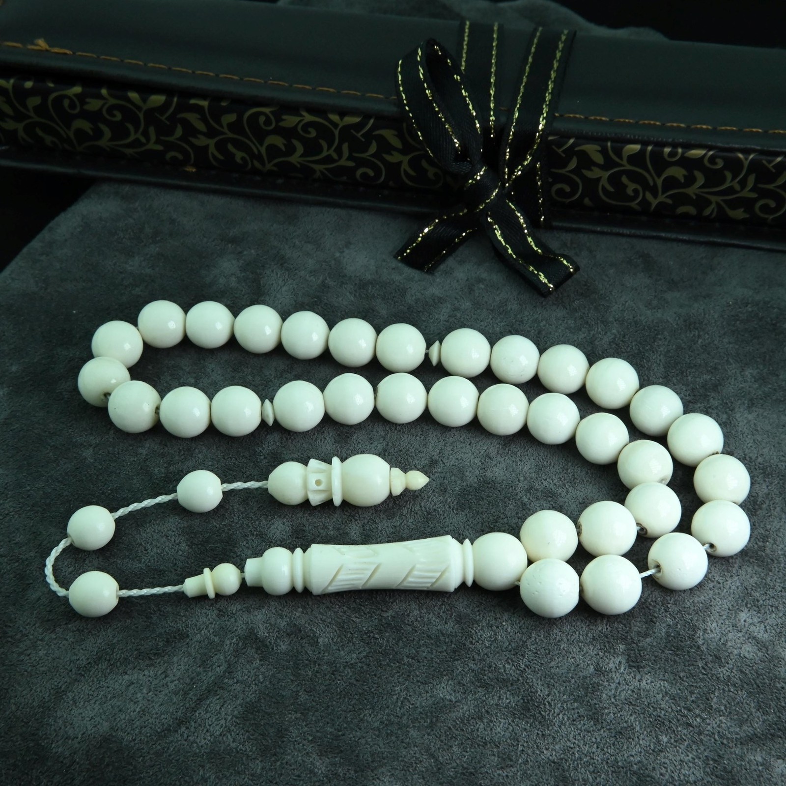 Carved imam camel b. 33 beads Tasbih Islamic Prayer Beads Misbaha worry 302156