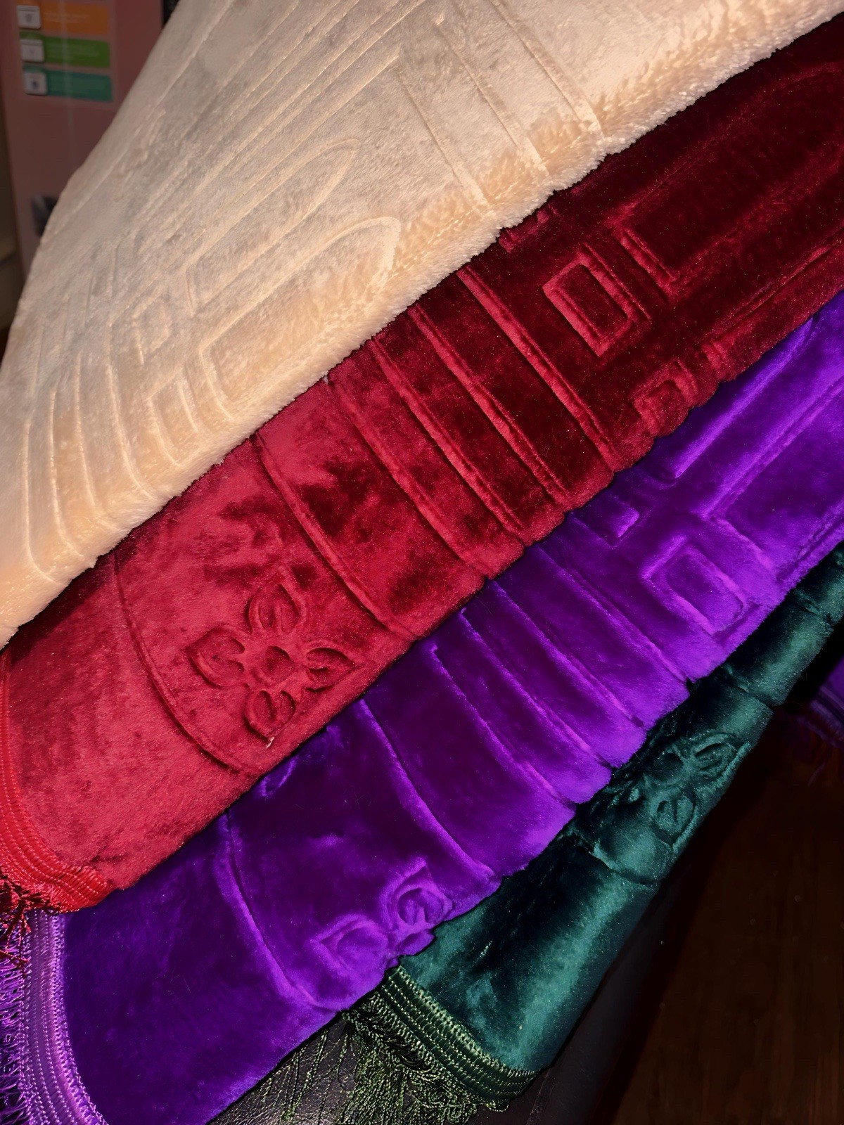 Personalized Thick Padded Velvet Prayer Mat, Premium Quality Prayer Rug