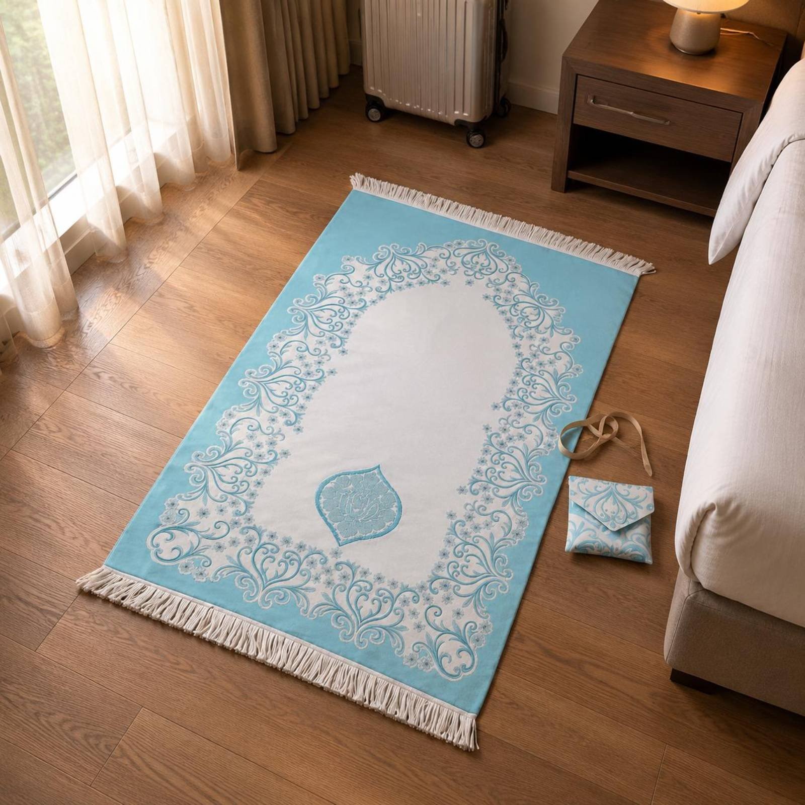 Foldable Prayer Mat Easy to Stow Worship Item Lightweight for Mosque