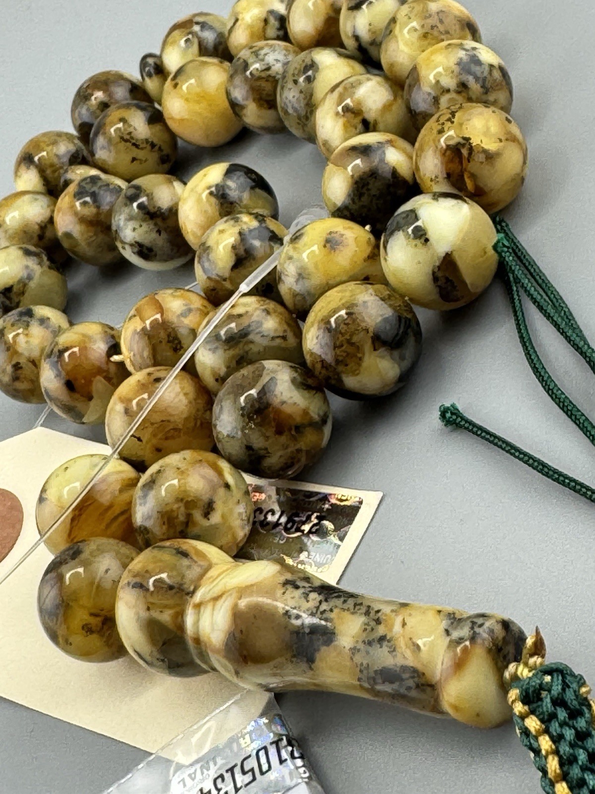 Certified Pressed Baltic Amber Prayer Beads Rosary 14mm 55 gr. بولندي خمري