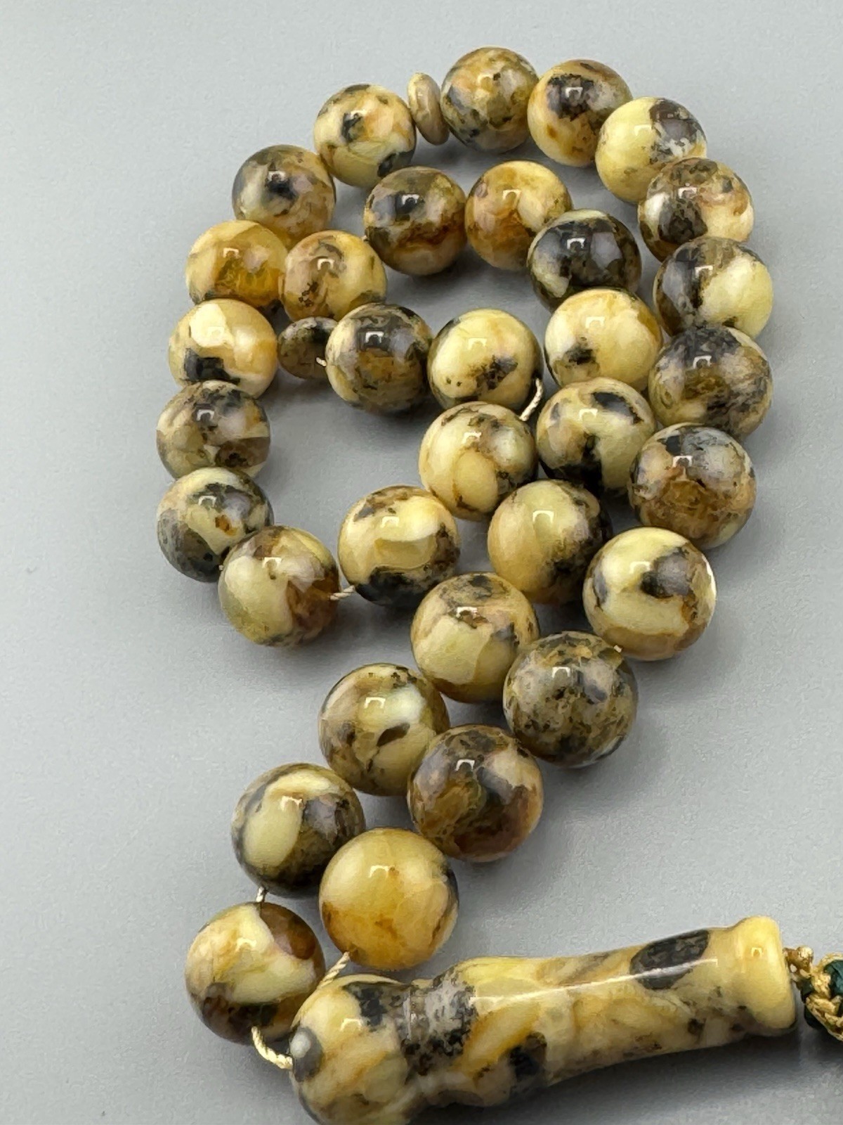 Certified Pressed Baltic Amber Prayer Beads Rosary 14mm 55 gr. بولندي خمري