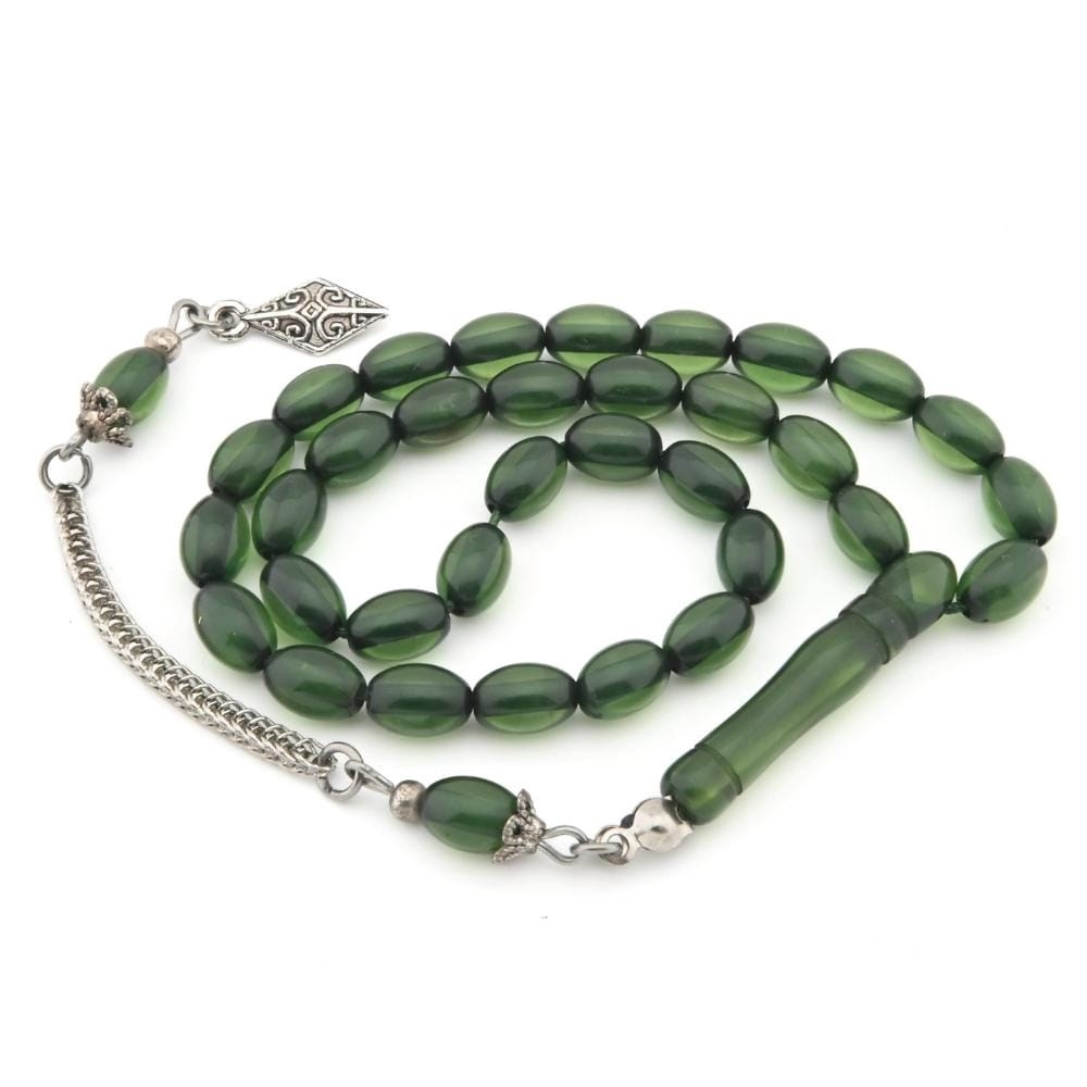 Green color small 33 beads Tasbih, Prayer Beads Misbaha Rosary Tesbih 401061