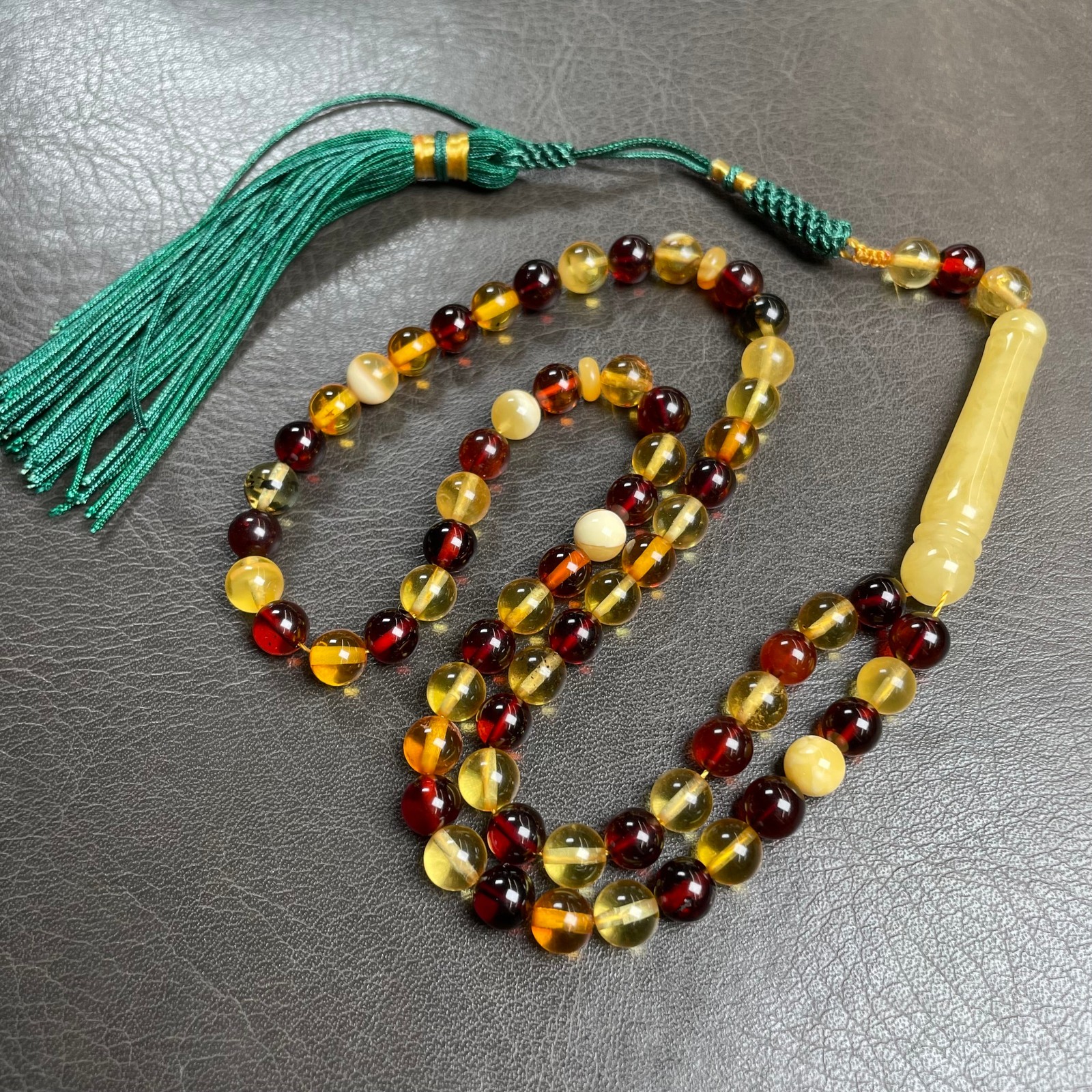 Mackintosh Amber Misbaha Islamic Prayer Beads 6.5mm 14.5g