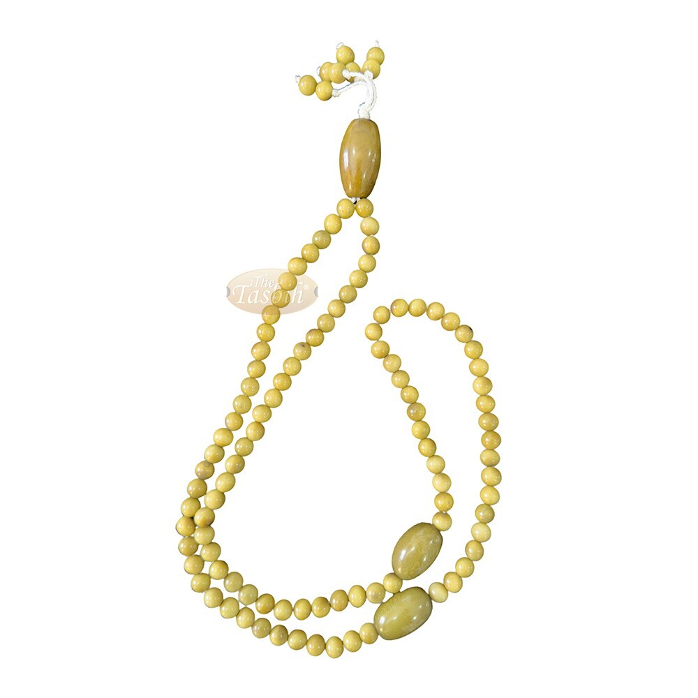 Cream Natural Dye Colored 9mm Eco-friendly Sustainable Acai Seed Tasbih