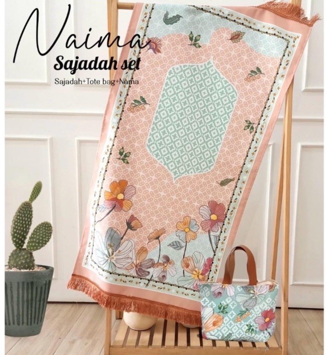 Floral anti slip prayer mat muslim~Eid Gift