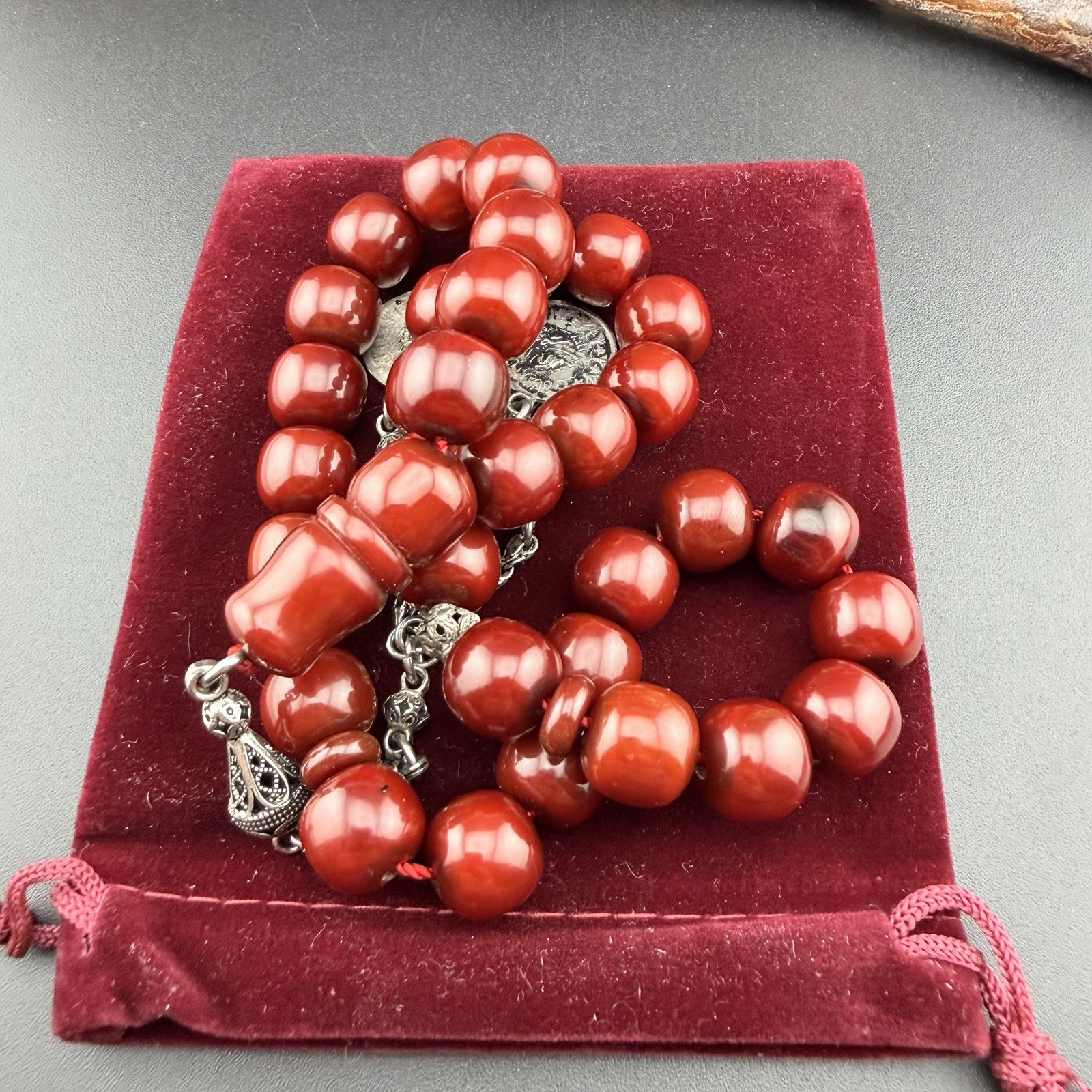 Vintage Tasbih Misbah Faturan 33-Bead Islamic Rosary VIP مسبحة مسباح فاتوران 928