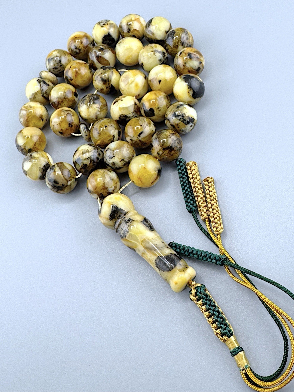 Certified Pressed Baltic Amber Prayer Beads Rosary 14mm 55 gr. بولندي خمري