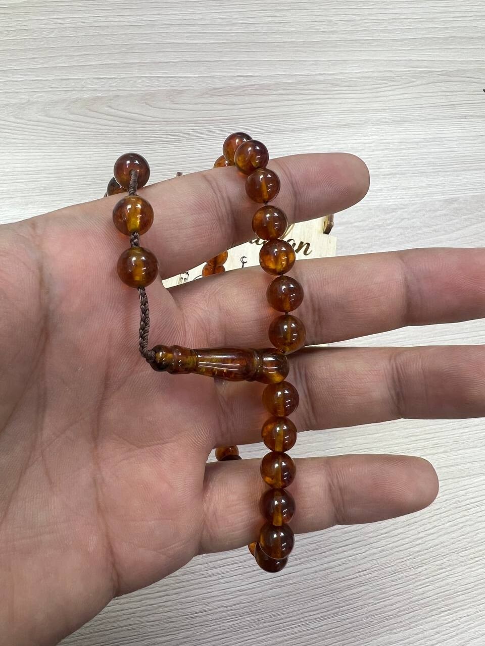 Natural Baltic amber 12g Islamic 33 prayer beads rosary tasbih