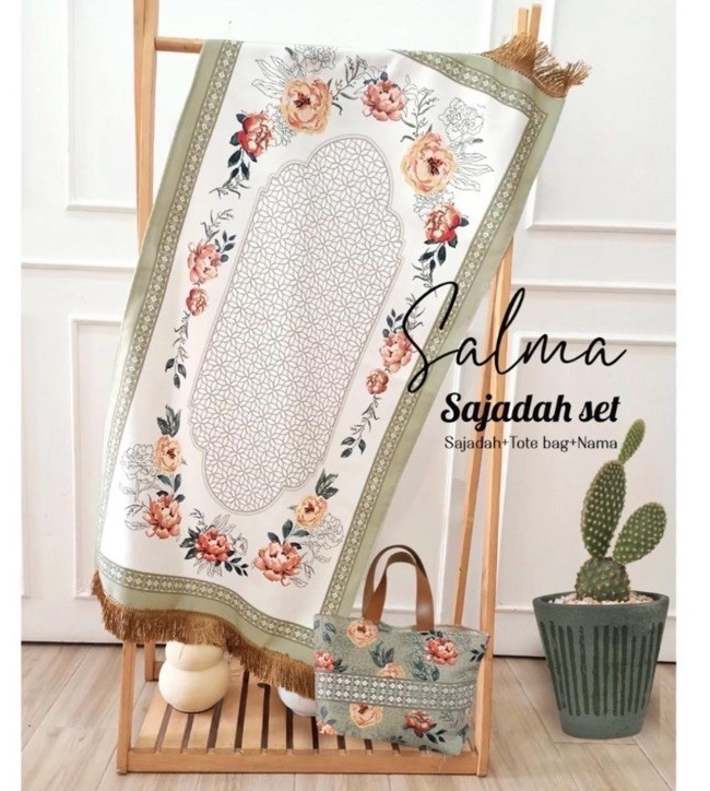 Floral anti slip prayer mat muslim~Eid Gift