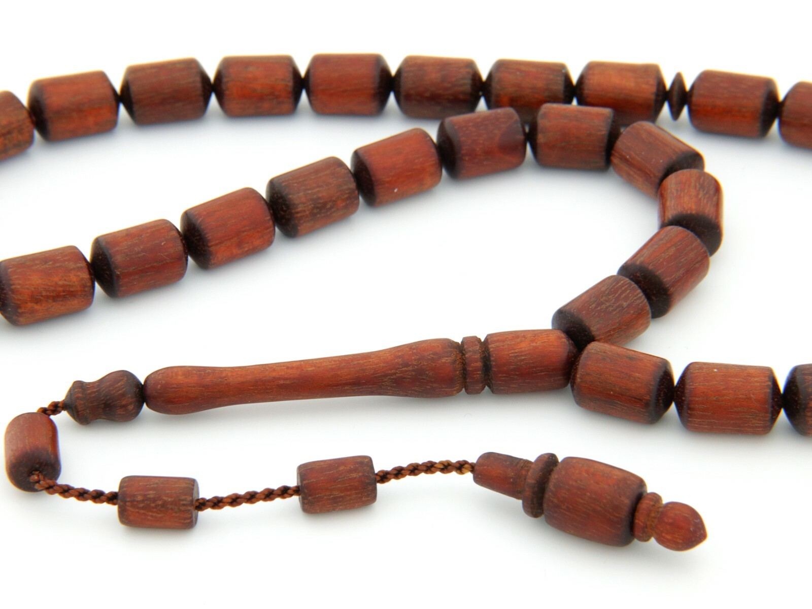 Natural Cerob tree 33 bead Islamic Prayer Beads Misbaha Tesbih worry gift 233005
