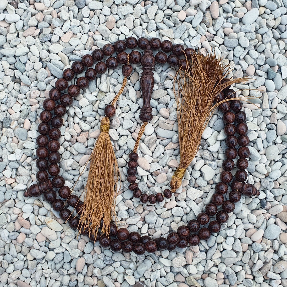 8 MM Tamarind Heartwood Islamic Tasbih 99 Dhikr Beads Indonesian Galih Asem