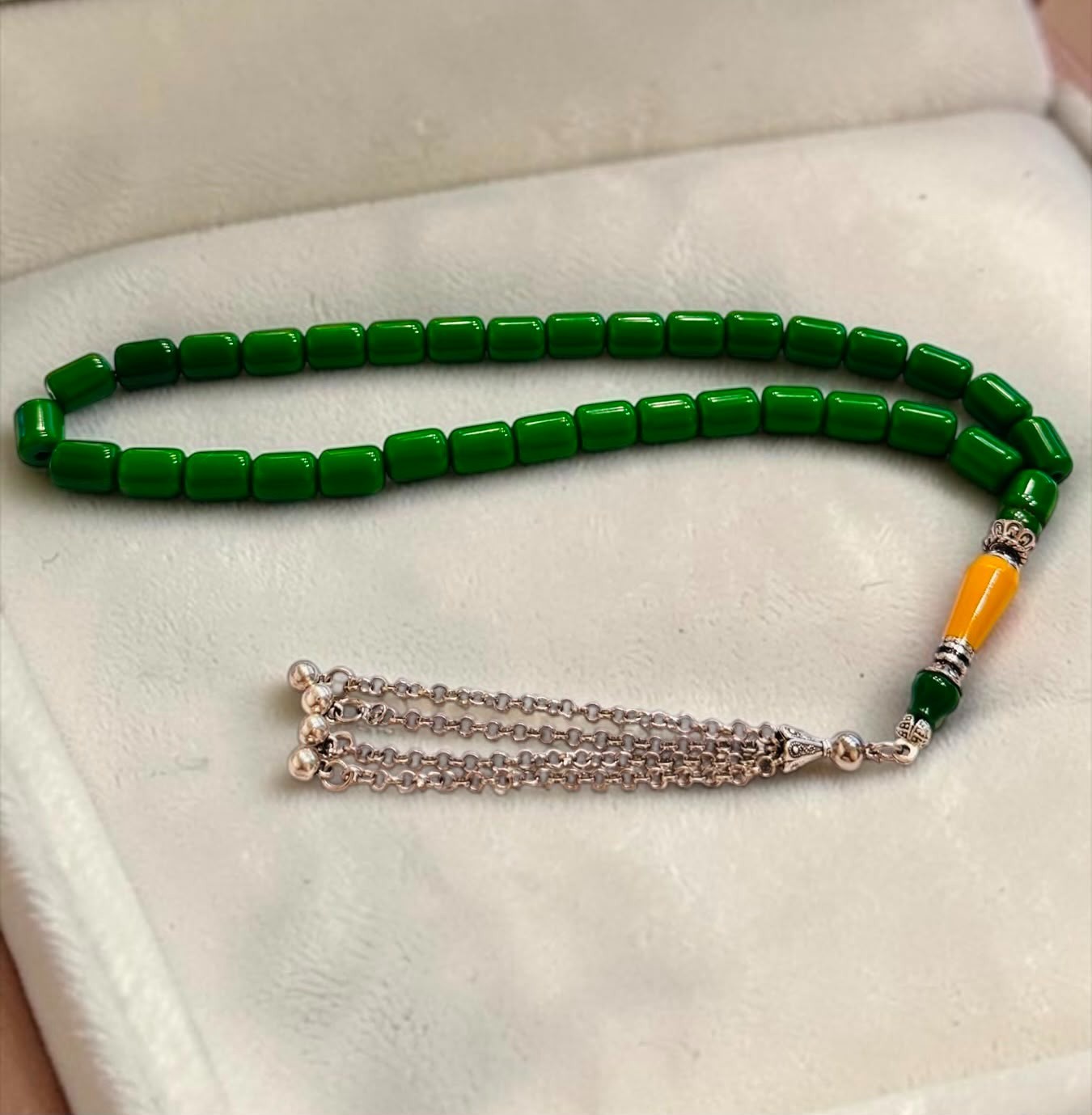 Nakkas Engraved Imame Faturan Bakelite Prayer Beads Misbaha Tasbih Barrel Cut 11