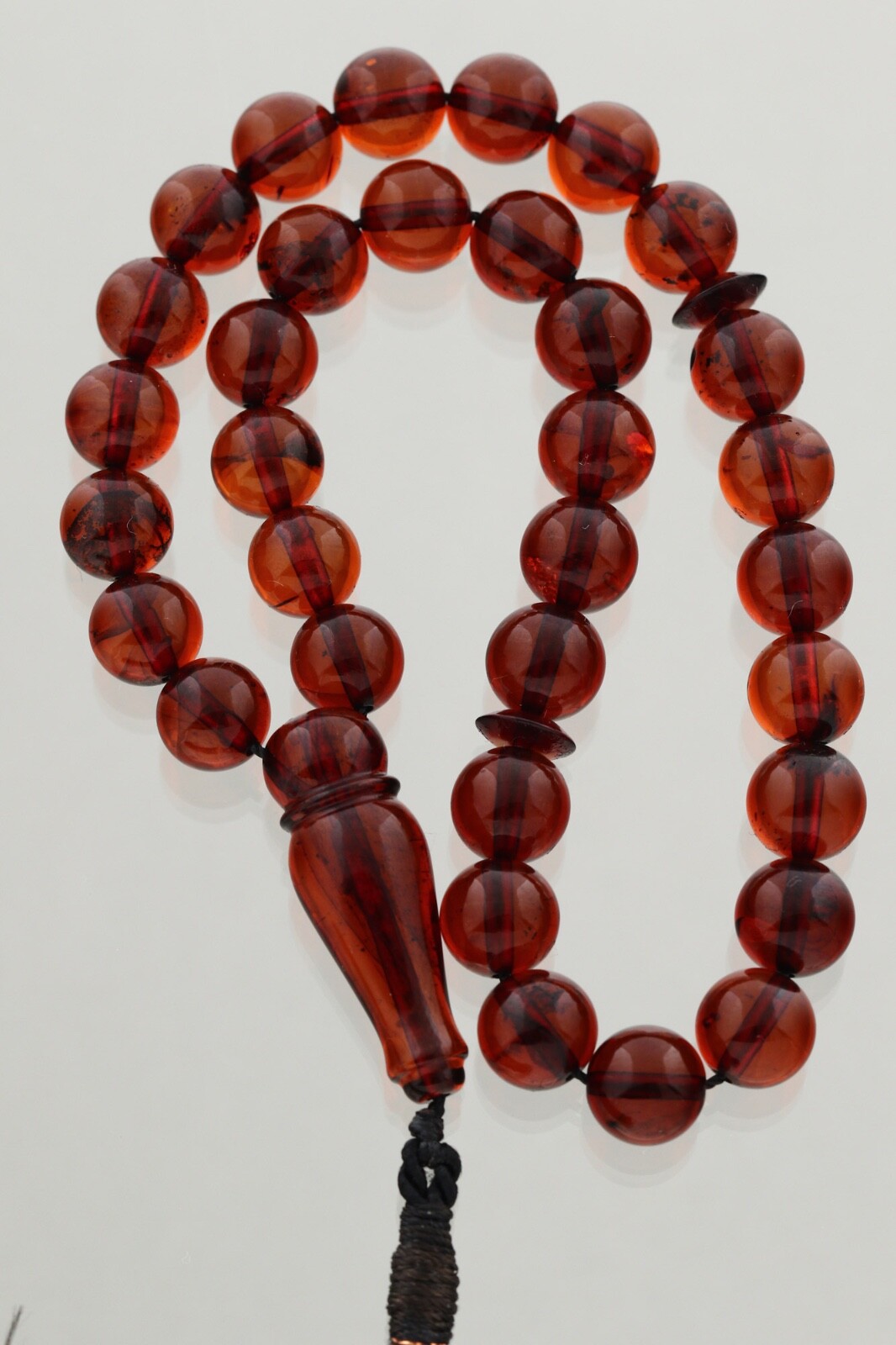 Islamic 33 Round Shape Prayer Beads Genuine BALTIC AMBER TASBIH 16.6g 240918-5
